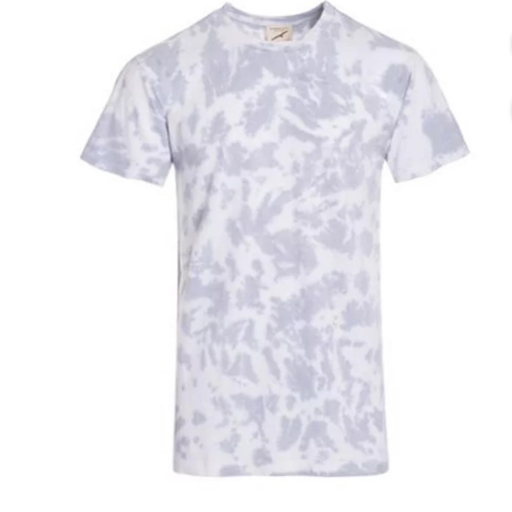 Hawks Bay Men's Tie Dye Short Sleeve Crew Neck Cotton Tshirt Blue/Charcoal Large